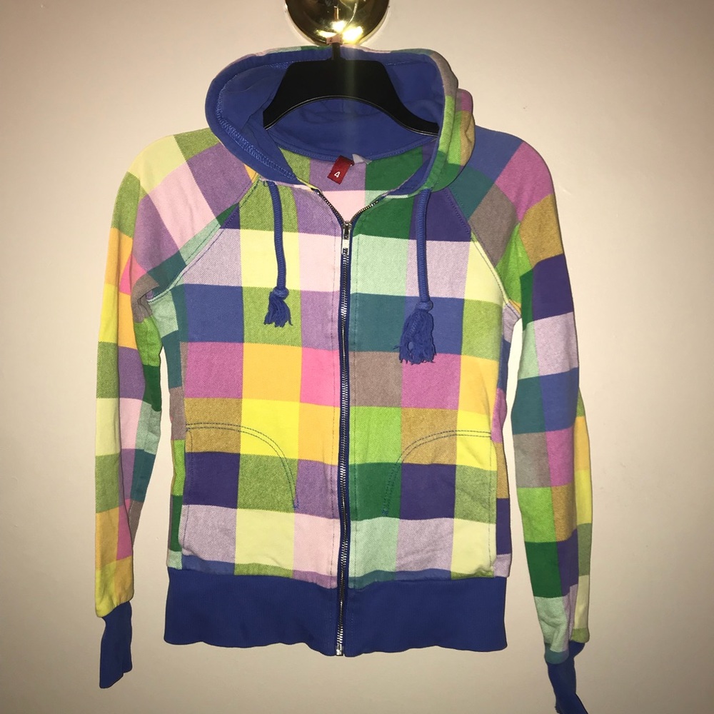 H&M Plaid zip-up hoodie 🤟🤙